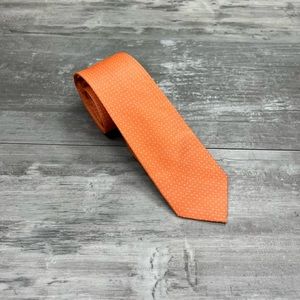 Calvin Klein Orange w/ White Polka Dot Skinny Tie